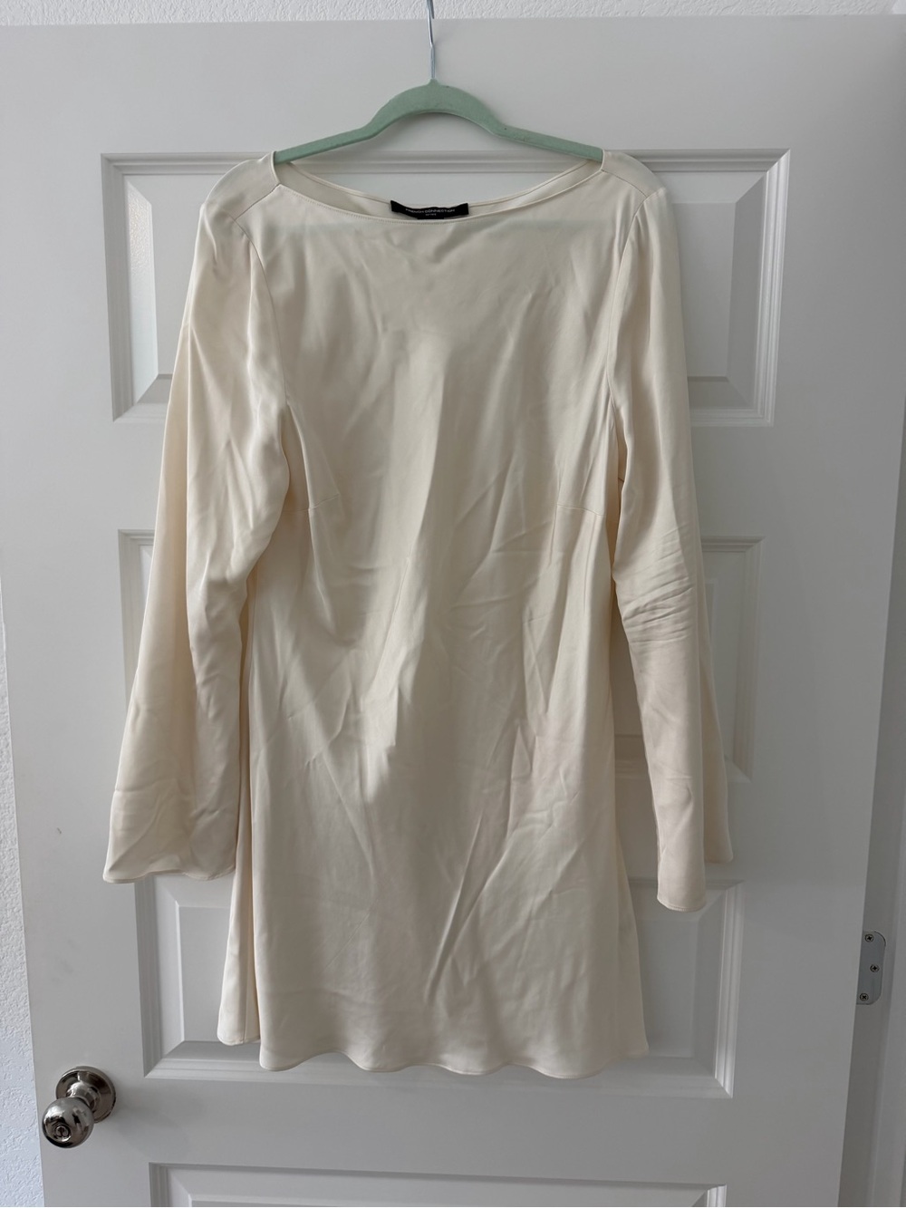 French Connection Cream Long Sleeve Women's Dress